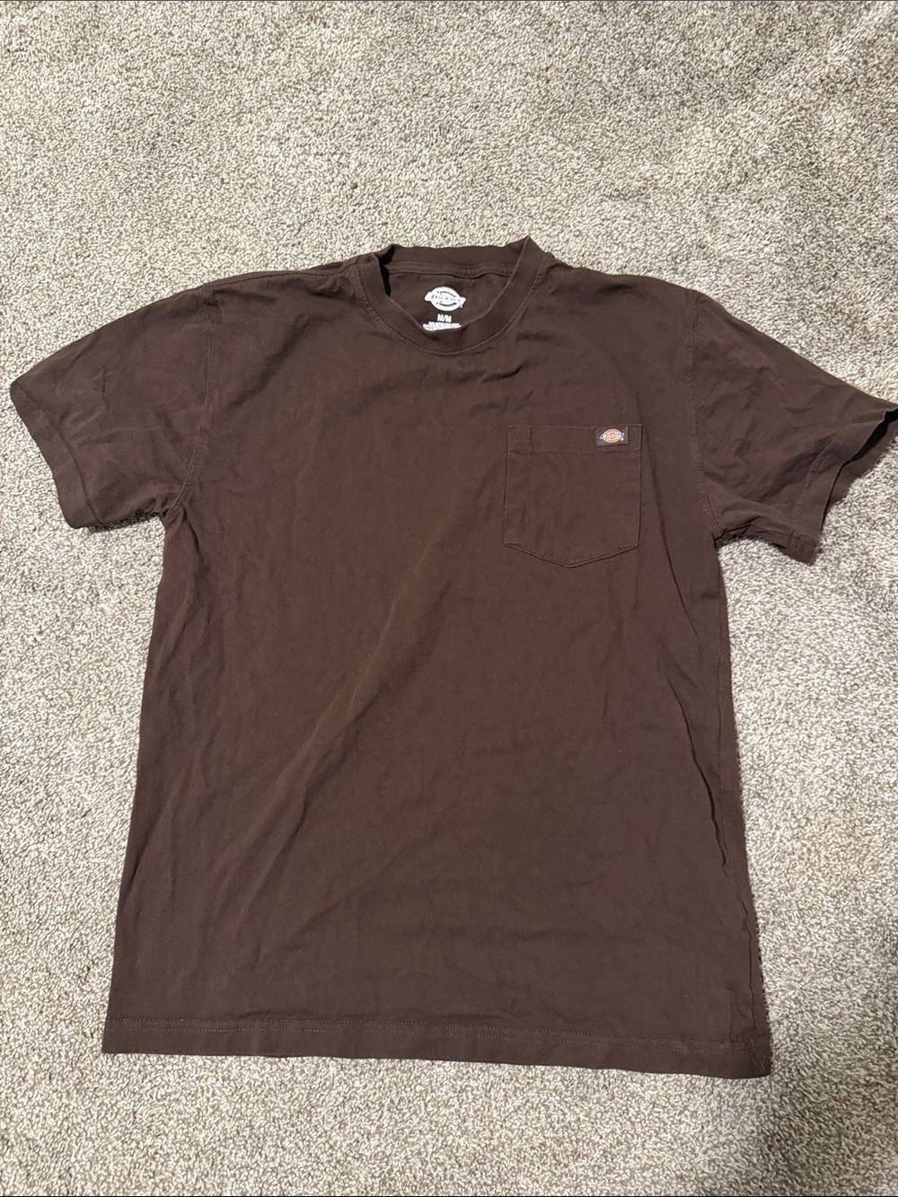 Dickies Men's Short Sleeve Pocket Tee in Brown
